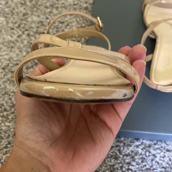 Ladies Cole Haran Patent Leather Wedge Sandals - Picture 4 of 7